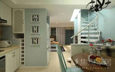 美式鄉(xiāng)村復(fù)式， 一進(jìn)門客廳美的不像話