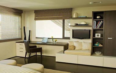 電視柜+書桌的絕妙搭配，一下子就能省5㎡！