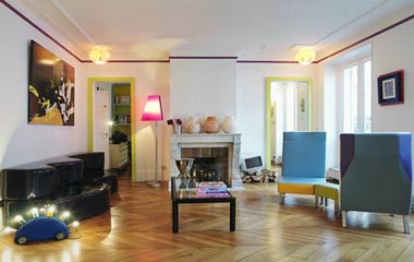 巴黎75平米的色彩匣子溫馨家