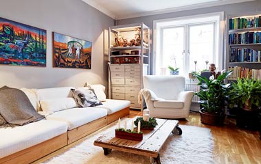 46平方米城市鄉(xiāng)村風(fēng)一居室公寓