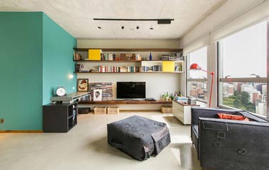 59.4平方米全開(kāi)式一居室公寓