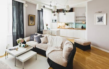 60平米開放式一居室公寓