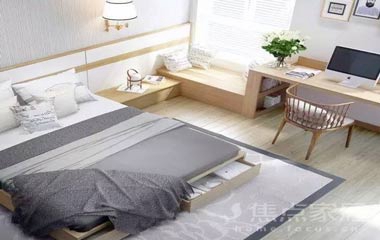臥室書房一體化設計，一房兩用，超省空間