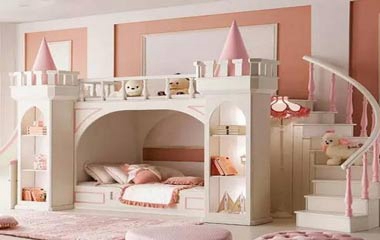 家有倆寶 多款個性兒童房上下鋪設計