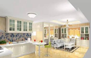 開放式的廚房，廚房與餐廳的隔斷柜怎么設(shè)計