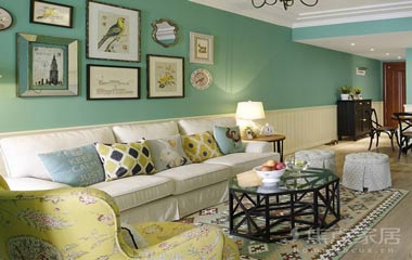 公館92平米三居美式風(fēng)格