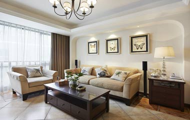 三房二衛二廳簡約美式風格裝修