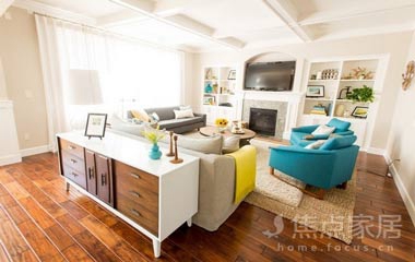 美式舒適居室多種木色地板扮美家