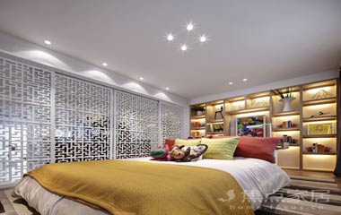 新中式，巧妙的燈光與色調，緩解采光差的問題！